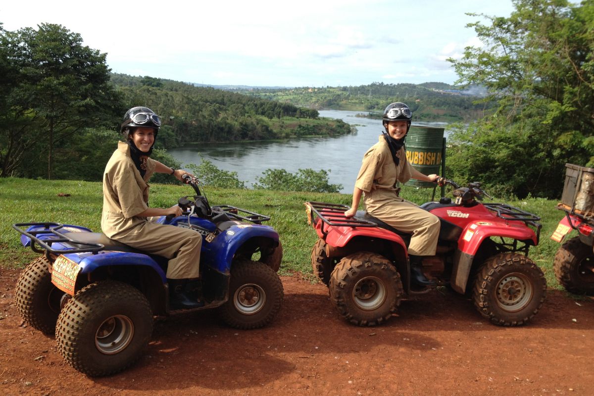 quad biking in jinja along the Nile river in Uganda